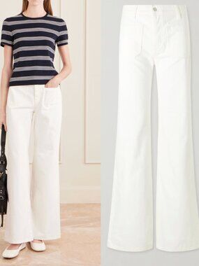 Nili Lotan Florence Jeans Cream Wash Size 27